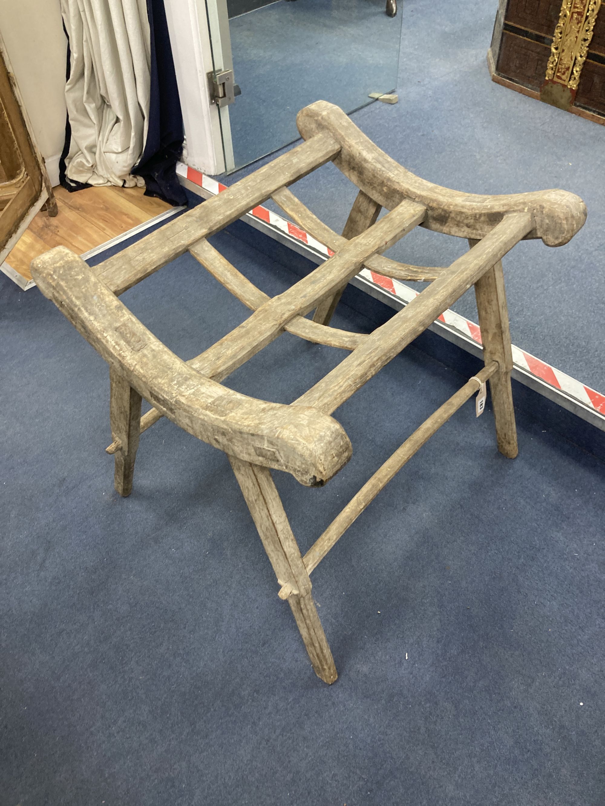 A 19th century flour trough on stand, width 117cm, depth 59cm, height 70cm